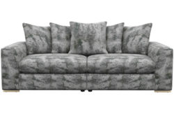 Florentine Extra Large Shimmer Fabric Sofa - Silver